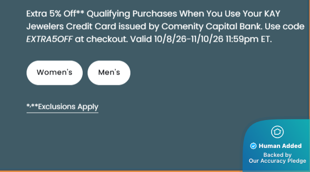 Screenshot for Kay Jewelers offer #12849497