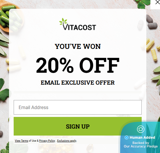 Screenshot for Vitacost offer #12838919