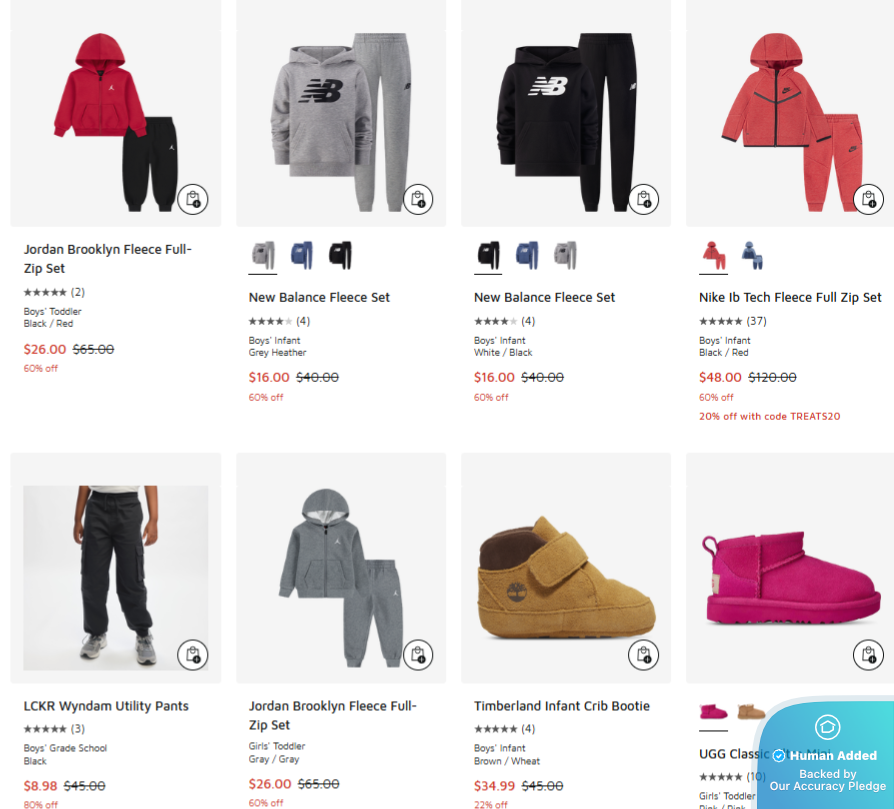 Screenshot for Kids Foot Locker offer #12685978